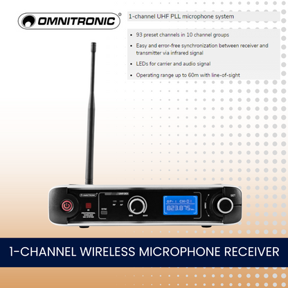 1 Channel Wireless Microphone System With Lapel Microphone