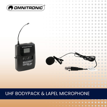 1 Channel Wireless Microphone System With Lapel Microphone