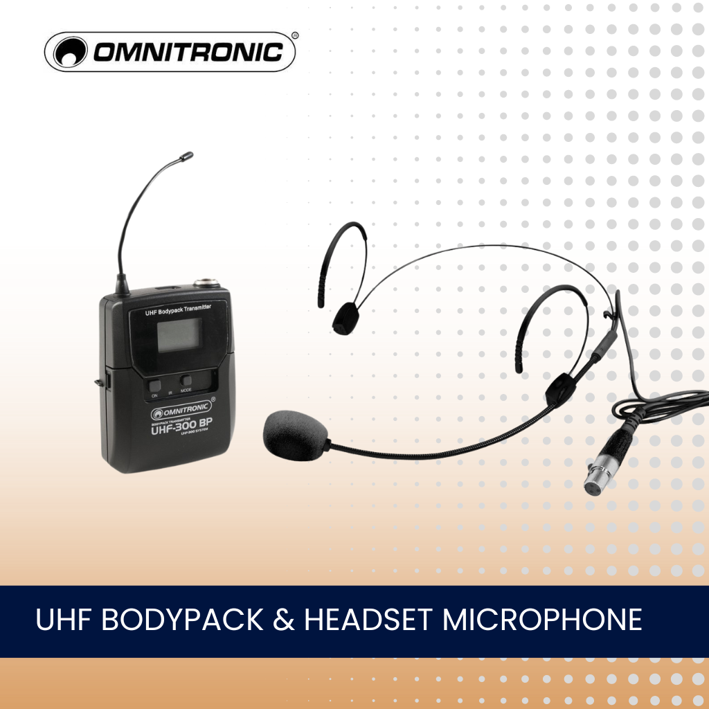 2 Channel Wireless Microphone System With 2 Headset Microphones