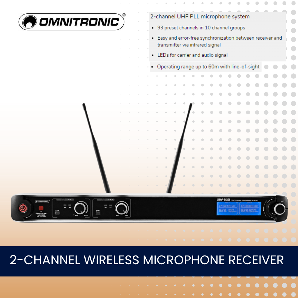 2 Channel Wireless Microphone System With 2 Lapel Microphones