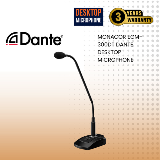 Monacor ECM-300DT DANTE desktop microphone