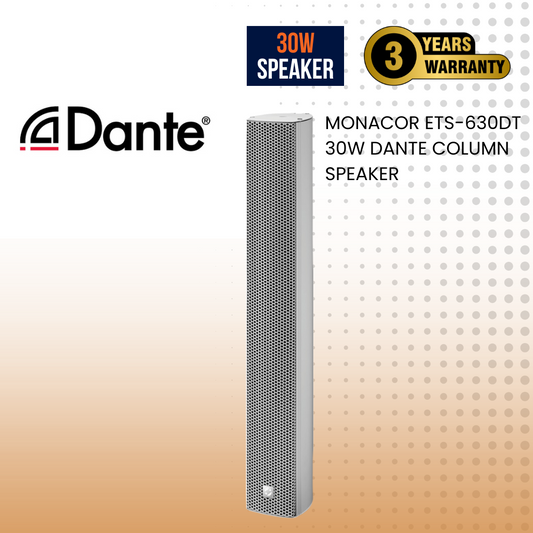 Monacor ETS-630DT 30W DANTE column speaker