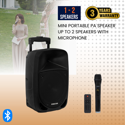 Mini Portable PA Speaker Up To 2 Speakers With Microphone