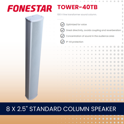 Rack Mount Amplifier Standard Column Speaker Package Up To 20 Speakers Background Music System