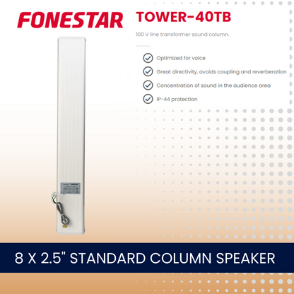 Rack Mount Amplifier Standard Column Speaker Package Up To 20 Speakers Background Music System