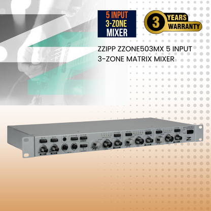 ZZiPP ZZONE503MX 5 input 3-zone matrix mixer